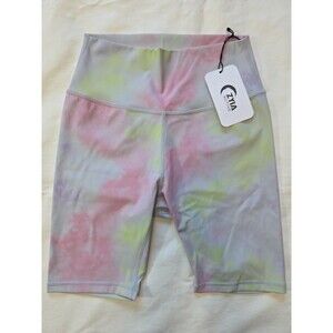NWT Zyia Active |Sz M| Summer Twilight Halftone Hi-Rise Hustle Shorts 8" Inseam